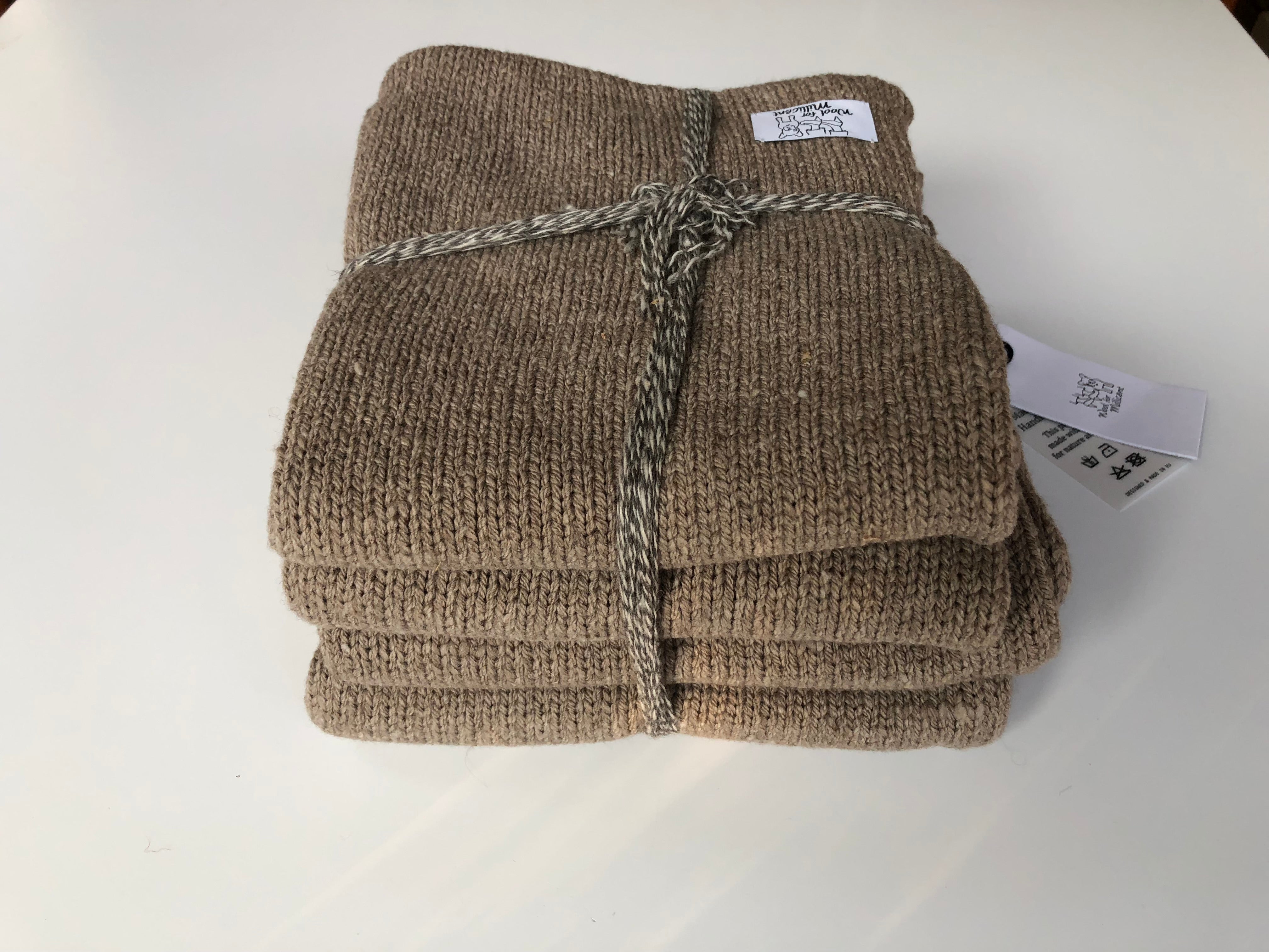 Set of 4 Pillow Case Light Brown