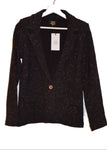 knitted blazer BLACK