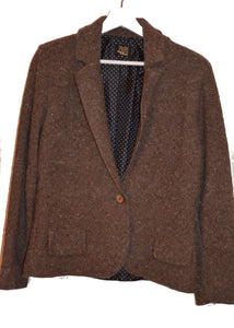 knitted blazer BROWN