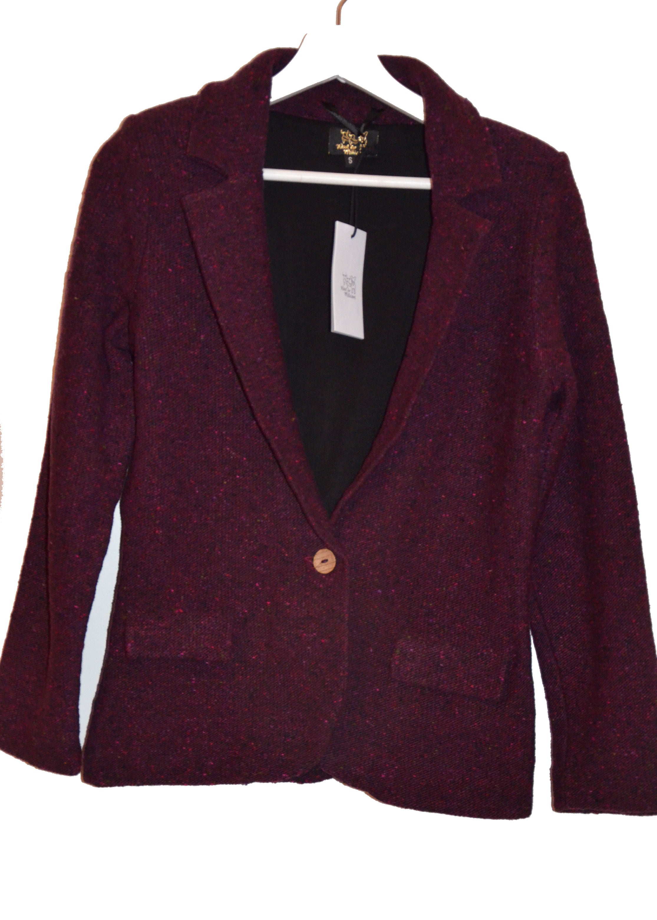 knitted blazer DARK RED
