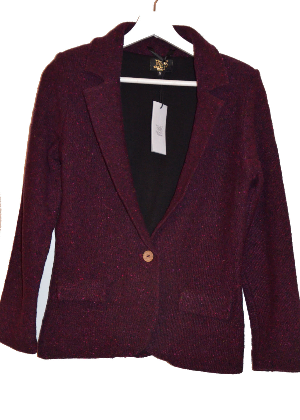 knitted blazer DARK RED