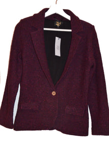 knitted blazer DARK RED