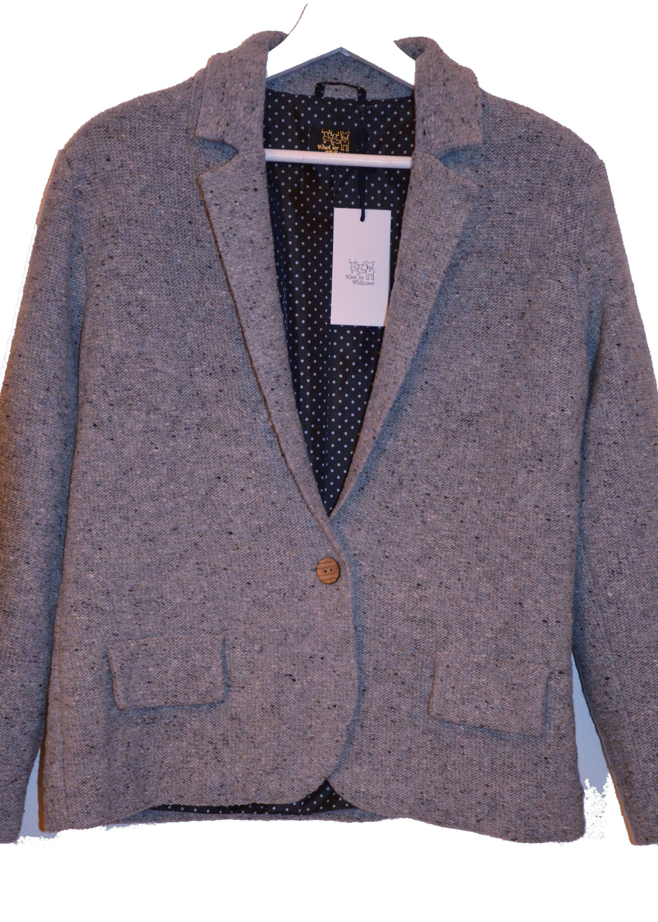 knitted blazer GREY