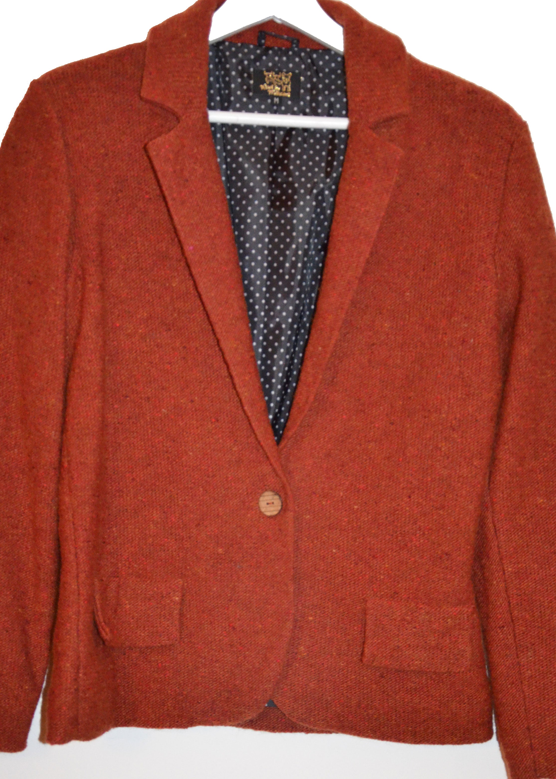 knitted blazer RED